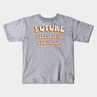 Future Electrical Engineer - Groovy Retro 70s Style Kids T-Shirt